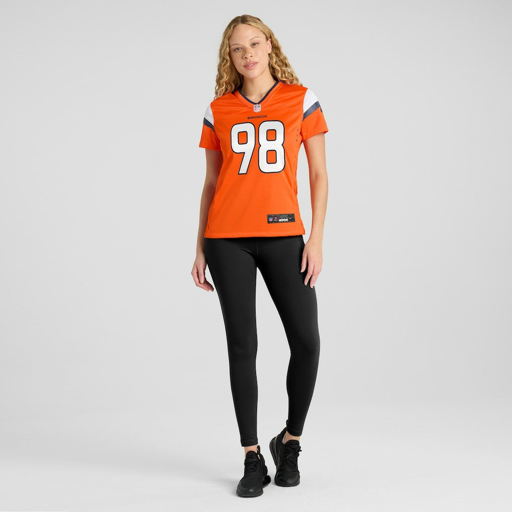 John Franklin-Myers Denver Broncos Women's Team Game Jersey Orange - Nike
