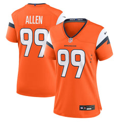 Zach Allen Denver Broncos Women's Team Game Jersey Orange - Nike