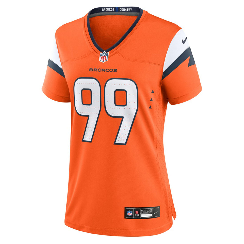 Zach Allen Denver Broncos Women's Team Game Jersey Orange - Nike