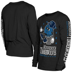 New Era - Minnesota Timberwolves Old School Sport Long Sleeve T-Shirt - Black