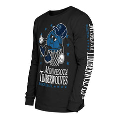 New Era - Minnesota Timberwolves Old School Sport Long Sleeve T-Shirt - Black
