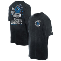 New Era - Minnesota Timberwolves Old School Sport Enzyme Wash Oversized T-Shirt - Black