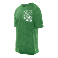 New Era - Boston Celtics Old School Sport Enzyme Wash Oversized T-Shirt - Kelly Green
