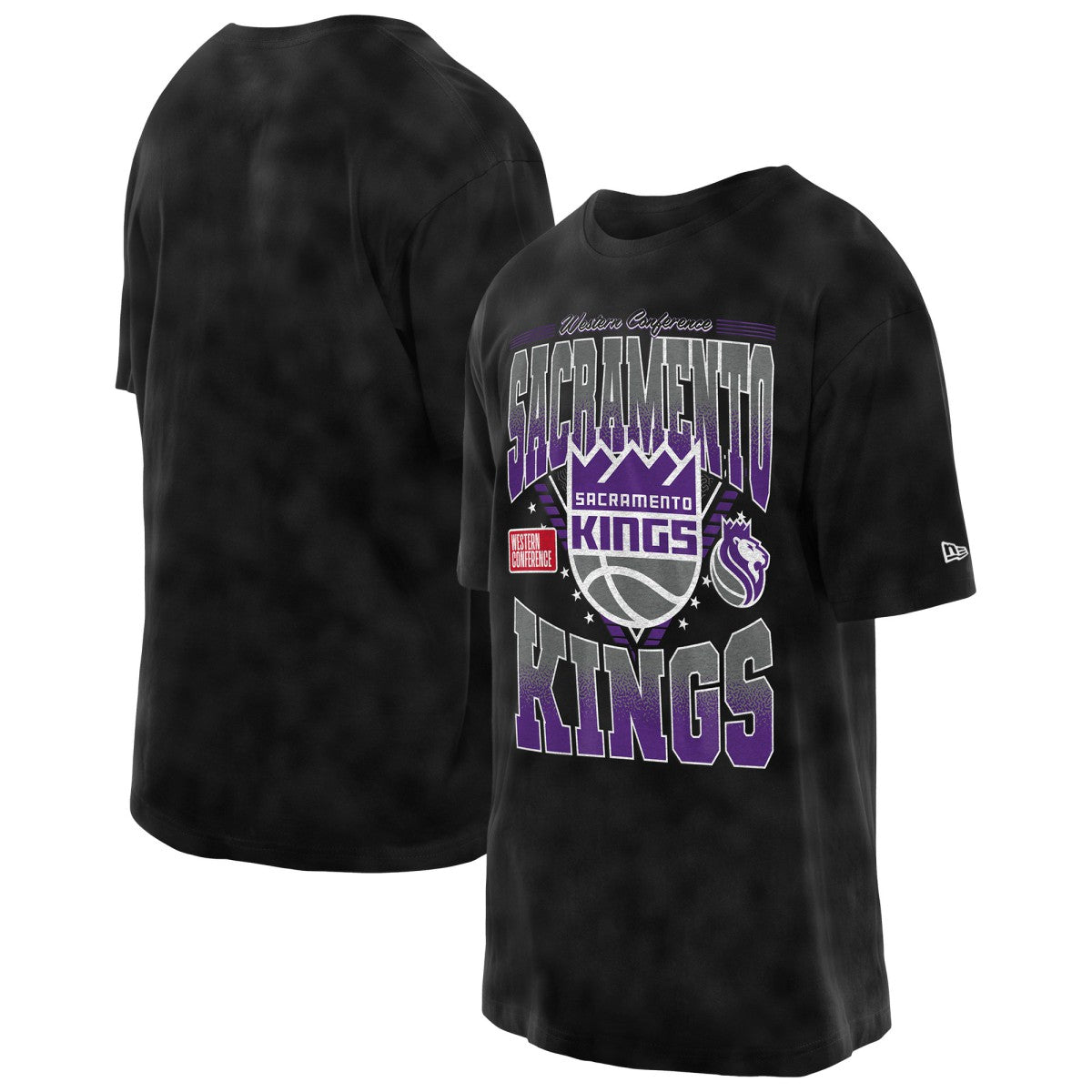 New Era - Sacramento Kings Old School Sport Vintage Wash T-Shirt - Black