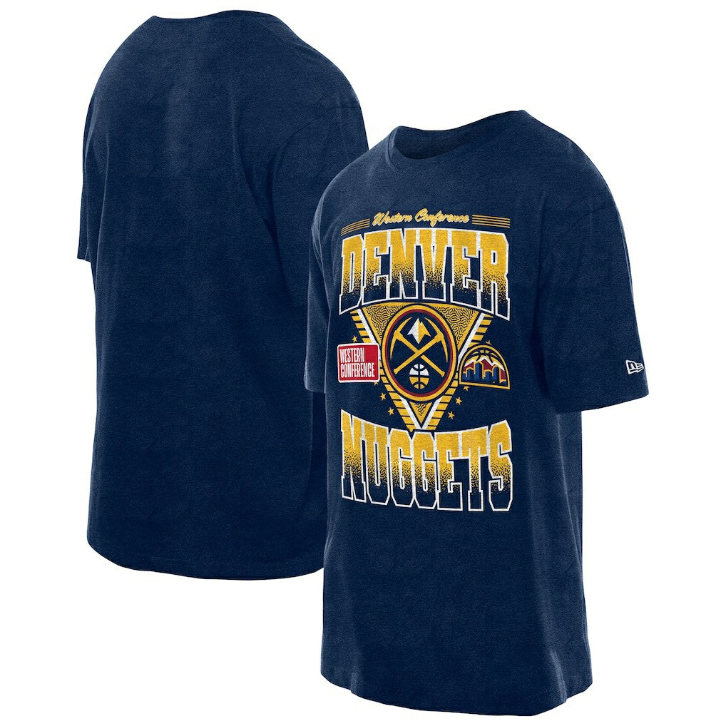 New Era - Denver Nuggets Old School Sport Vintage Wash T-Shirt - Navy