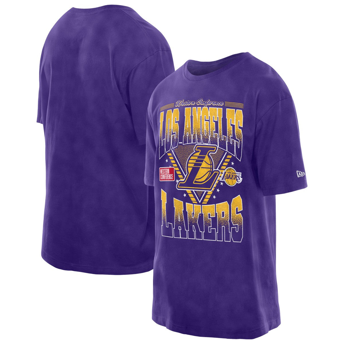 New Era - Los Angeles Lakers Old School Sport Vintage Wash T-Shirt - Purple