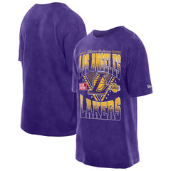 New Era - Los Angeles Lakers Old School Sport Vintage Wash T-Shirt - Purple