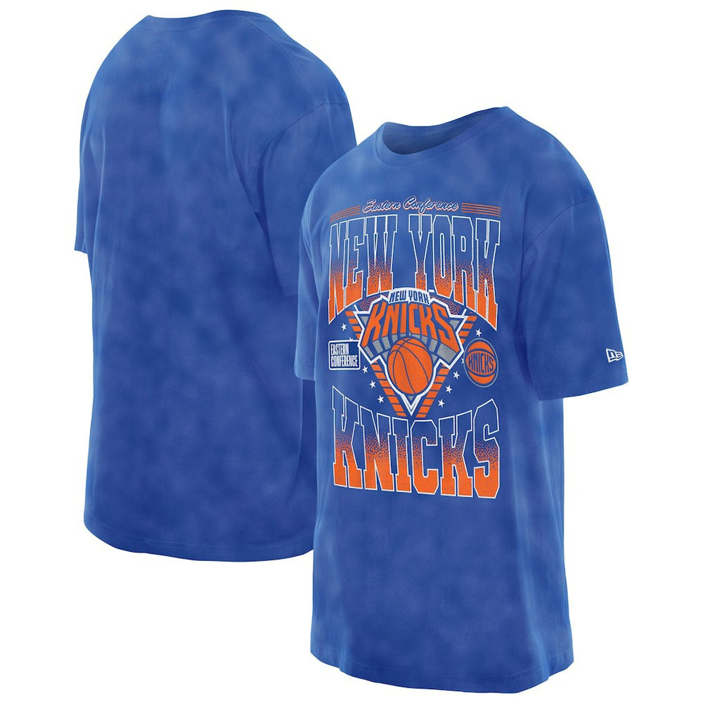 New Era - New York Knicks Old School Sport Vintage Wash T-Shirt - Blue