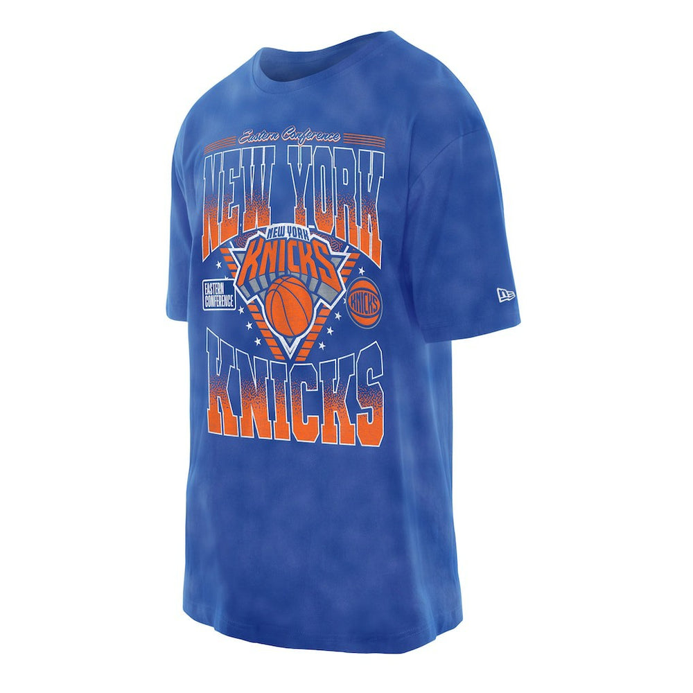 New Era - New York Knicks Old School Sport Vintage Wash T-Shirt - Blue