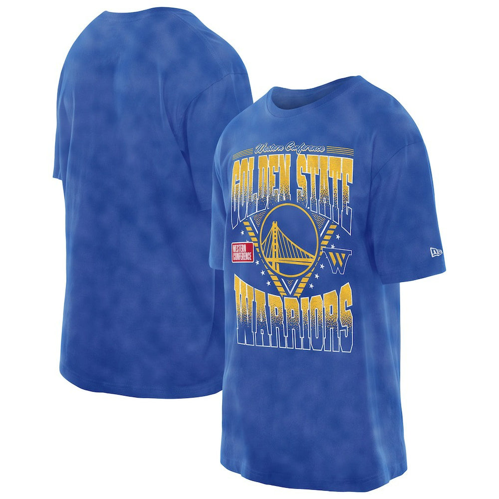 New Era - Golden State Warriors Boxy Old School Sport Vintage Wash T-Shirt - Royal