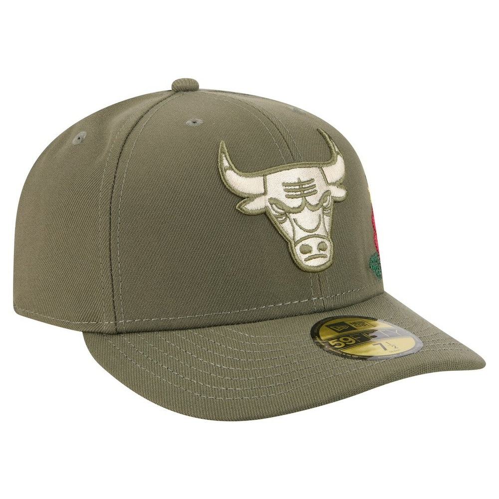 New Era - Chicago Bulls Tonal Florals 59FIFTY Fitted Hat - Olive