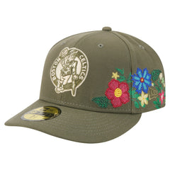 New Era - Boston Celtics Tonal Florals 59FIFTY Fitted Hat - Olive