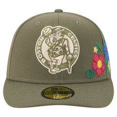 New Era - Boston Celtics Tonal Florals 59FIFTY Fitted Hat - Olive