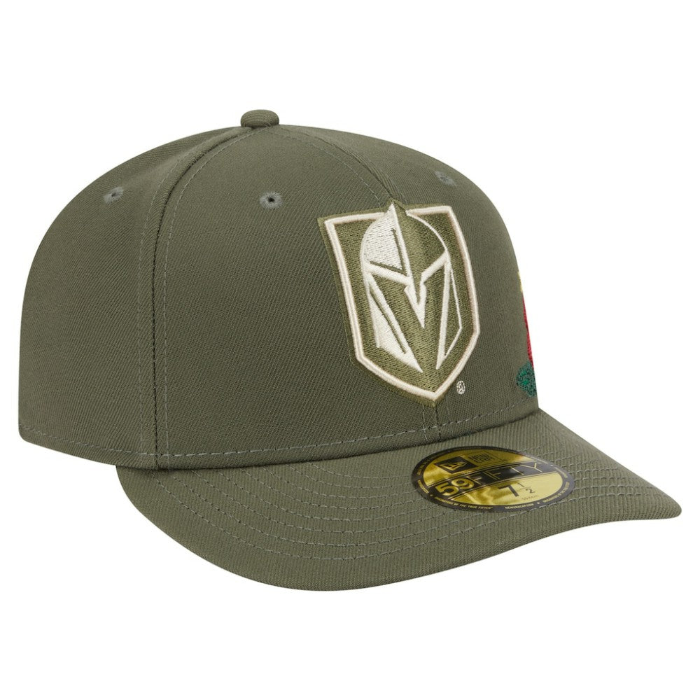 Vegas Golden Knights New Era Tonal Florals 59FIFTY Fitted Hat Olive
