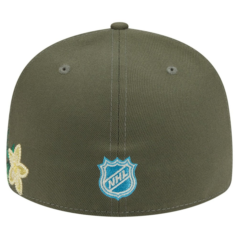 Vegas Golden Knights New Era Tonal Florals 59FIFTY Fitted Hat Olive