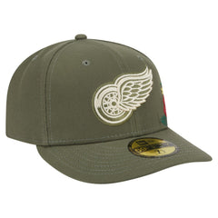 Detroit Red Wings - New Era Tonal Florals 59FIFTY Fitted Hat Olive