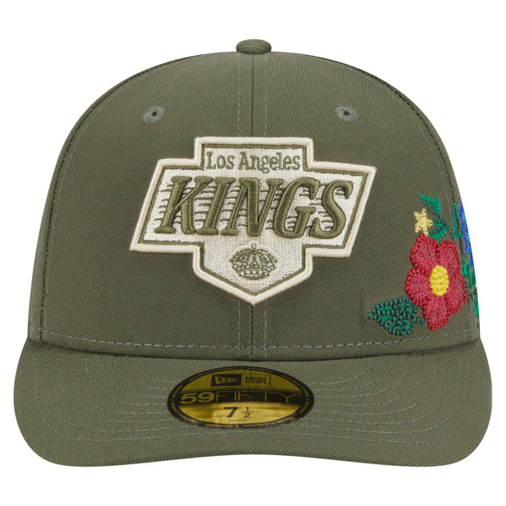 Los Angeles Kings - New Era Tonal Florals 59FIFTY Fitted Hat Olive