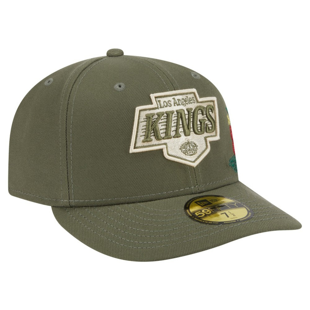 Los Angeles Kings - New Era Tonal Florals 59FIFTY Fitted Hat Olive