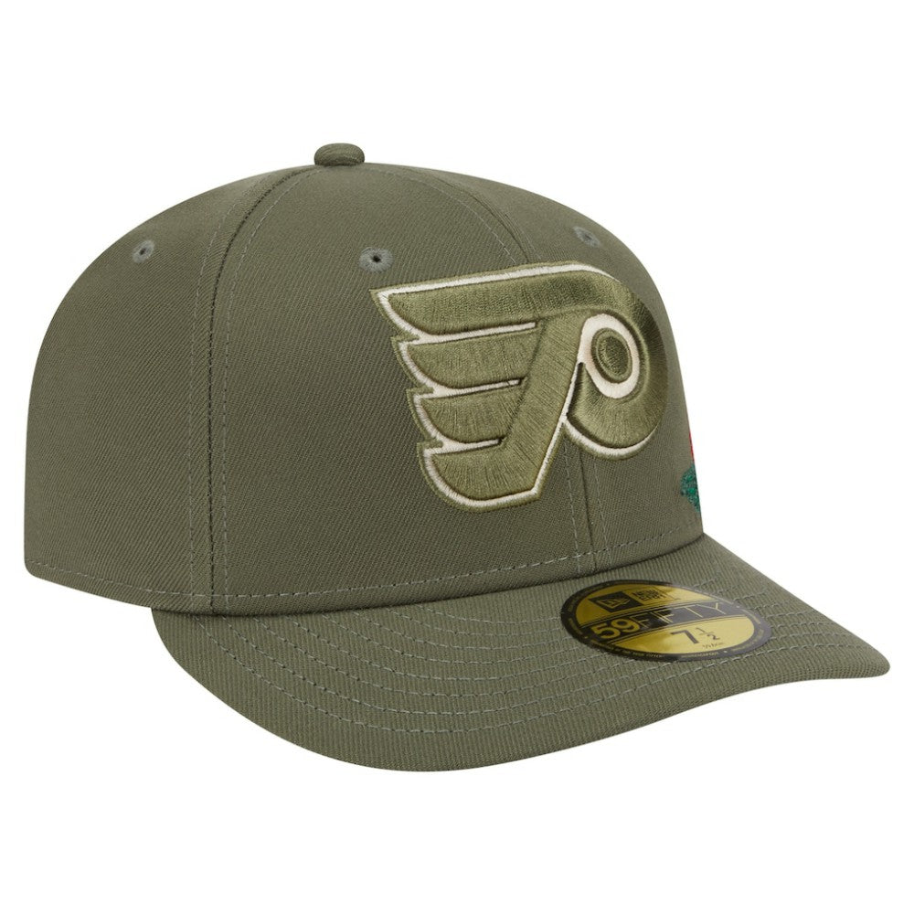 Philadelphia Flyers - New Era Tonal Florals 59FIFTY Fitted Hat Olive