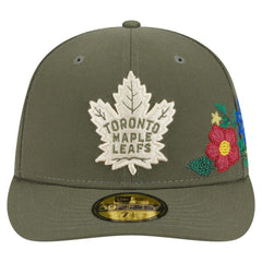 Toronto Maple Leafs - New Era Tonal Florals 59FIFTY Fitted Hat Olive