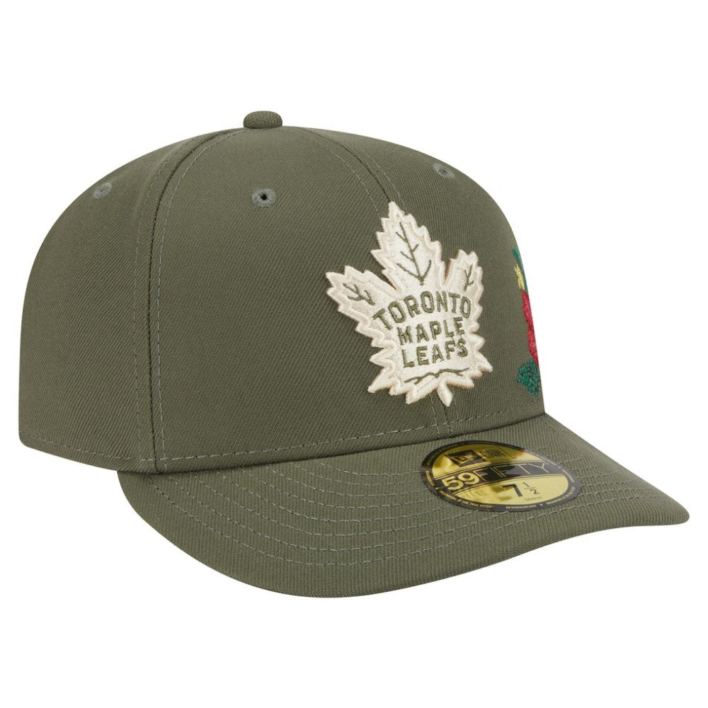 Toronto Maple Leafs - New Era Tonal Florals 59FIFTY Fitted Hat Olive