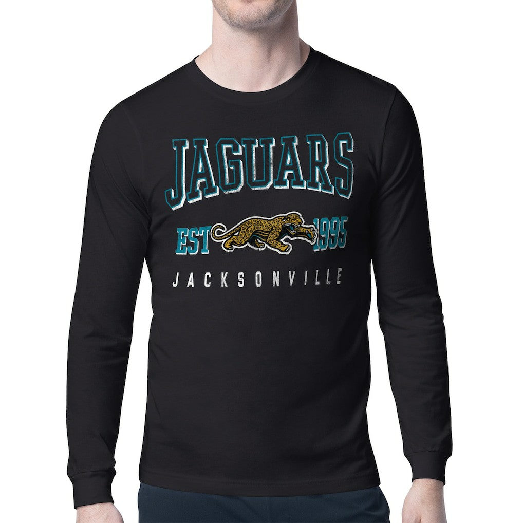 Jacksonville Jaguars Starter Retro Team Logo Long Sleeve T-Shirt Black - NFL