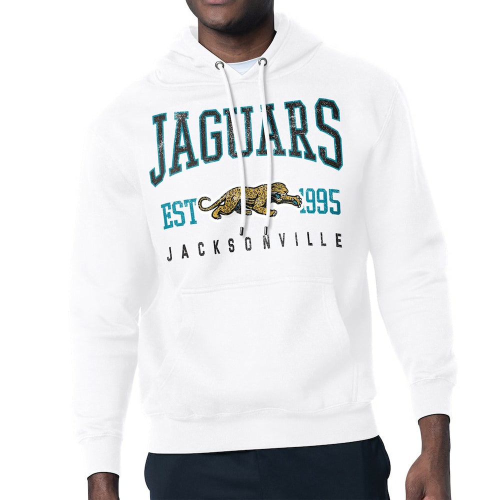 Jacksonville Jaguars Starter Retro Team Logo Pullover Hoodie White - NFL