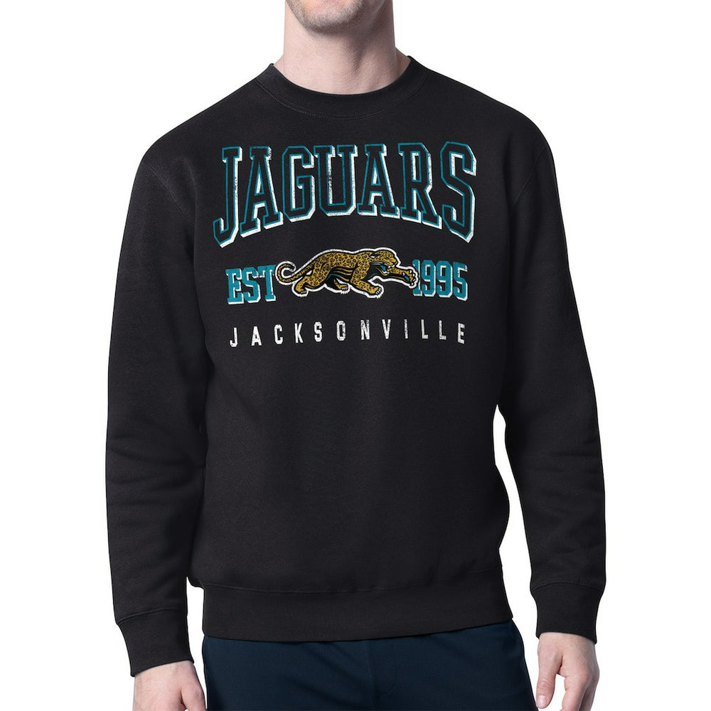 Jacksonville Jaguars Starter Retro Team Logo Pullover Sweatshirt Black - NFL