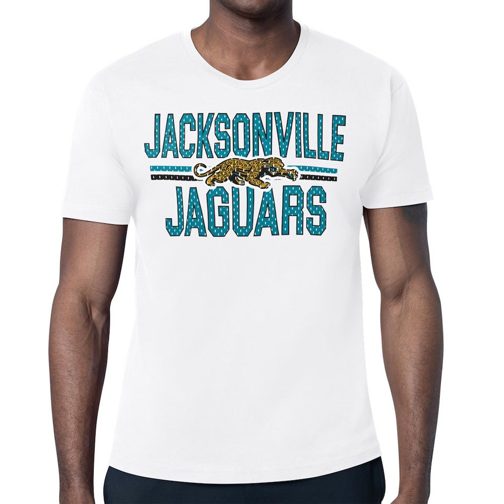 Jacksonville Jaguars Starter Mesh Look Retro Team Logo T-Shirt White - NFL