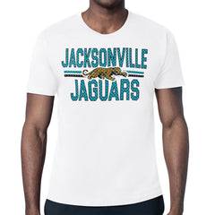 Jacksonville Jaguars Starter Mesh Look Retro Team Logo T-Shirt White - NFL