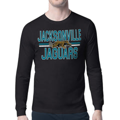 Jacksonville Jaguars Starter Mesh Look Retro Team Logo Long Sleeve T-Shirt Black - NFL