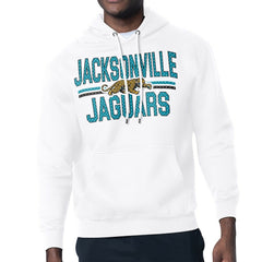 Jacksonville Jaguars Starter Mesh Look Retro Team Logo Pullover Hoodie White - NFL