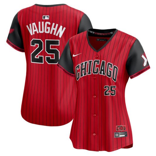 Andrew Vaughn Chicago White Sox Nike Women's 2025 City Connect Limited Player Jersey - Red/Black | MLB Jerseys