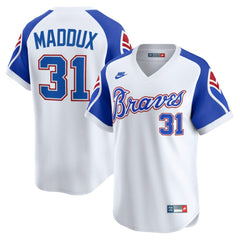 Greg Maddux Atlanta Braves Nike Throwback Cooperstown Collection Limited Jersey discount
