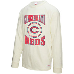 Cincinnati Reds Mitchell & Ness Arched Logo Slub Long Sleeve T-Shirt Sale