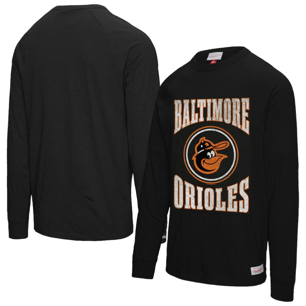 Baltimore Orioles Mitchell & Ness Arched Logo Slub Long Sleeve T-Shirt Online