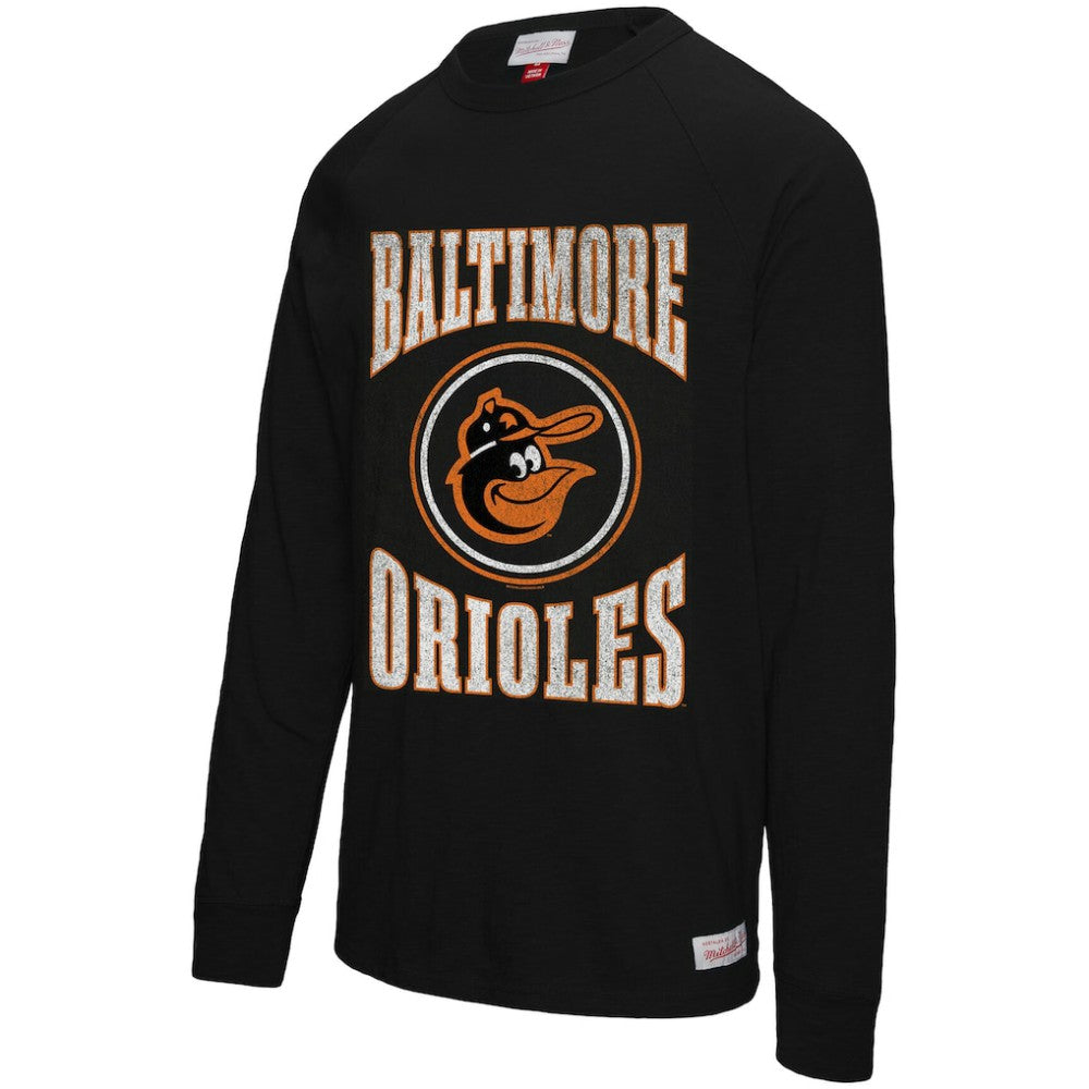 Baltimore Orioles Mitchell & Ness Arched Logo Slub Long Sleeve T-Shirt Online