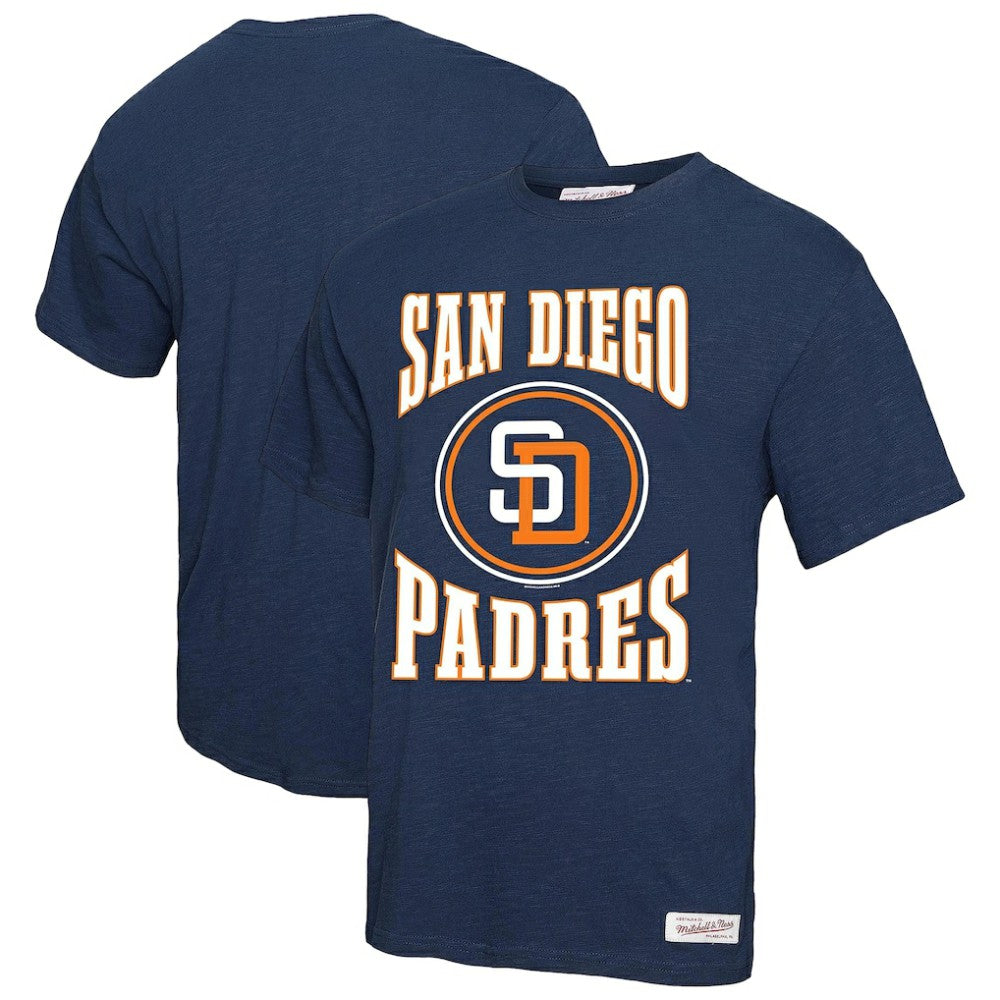 San Diego Padres Mitchell & Ness Arched Logo Slub T-Shirt Near Me