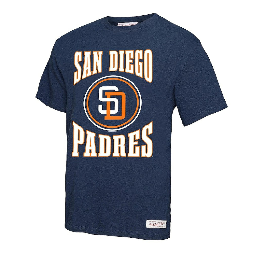 San Diego Padres Mitchell & Ness Arched Logo Slub T-Shirt Near Me