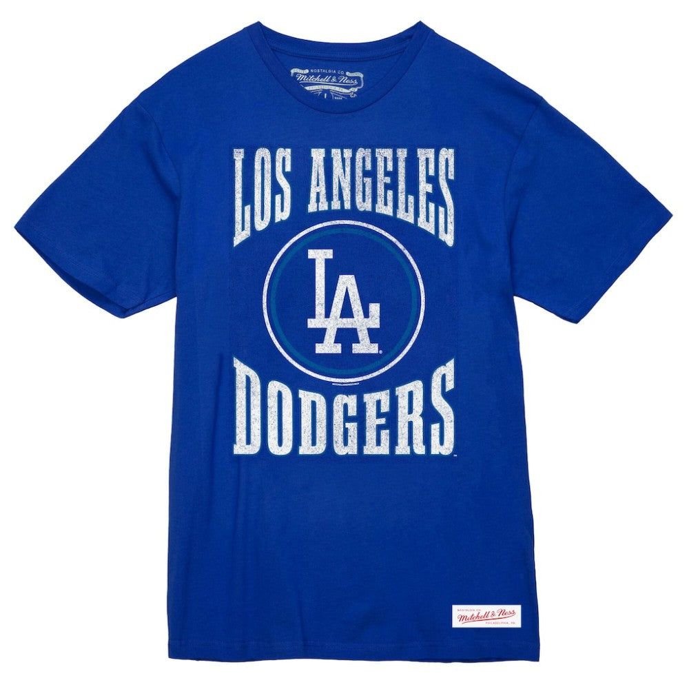 Los Angeles Dodgers Mitchell & Ness Arched Logo Slub T-Shirt Online