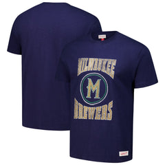 Milwaukee Brewers Mitchell & Ness Arched Logo Slub T-Shirt Lifestyle