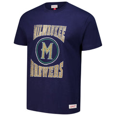 Milwaukee Brewers Mitchell & Ness Arched Logo Slub T-Shirt Lifestyle