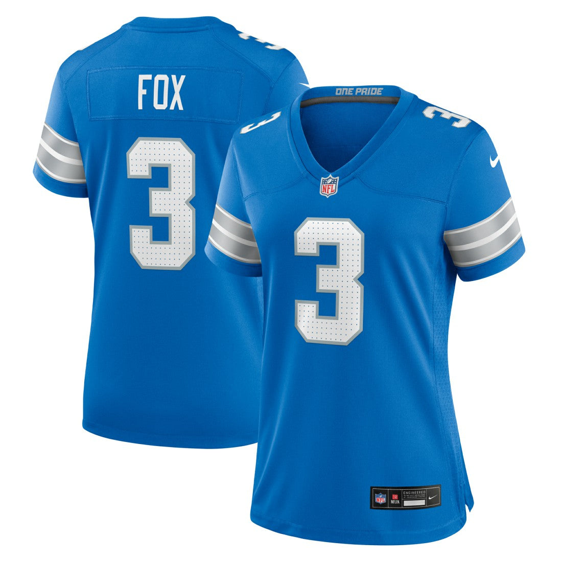 Jack Fox Detroit Lions Women's Team Game Jersey Blue - Nike