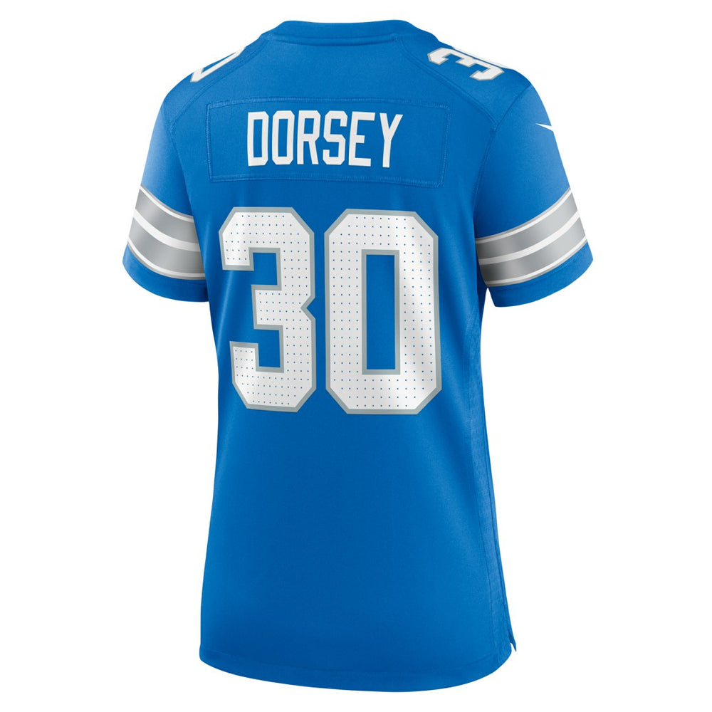 Khalil Dorsey Detroit Lions Women's Team Game Jersey Blue - Nike