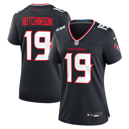 Xavier Hutchinson Houston Texans Women's Team Game Jersey - Navy | NFL Jerseys