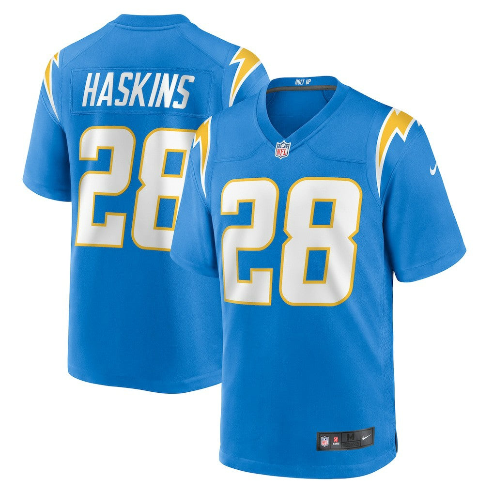 Hassan Haskins Los Angeles Chargers Team Game Jersey Powder Blue - Nike