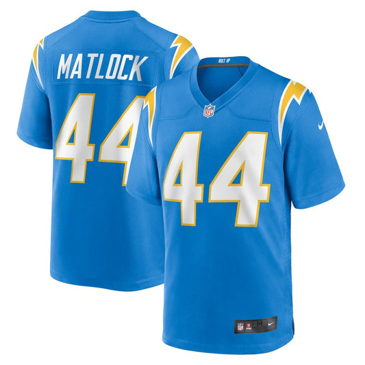 Scott Matlock Los Angeles Chargers Team Game Jersey - Powder Blue | NFL Jerseys