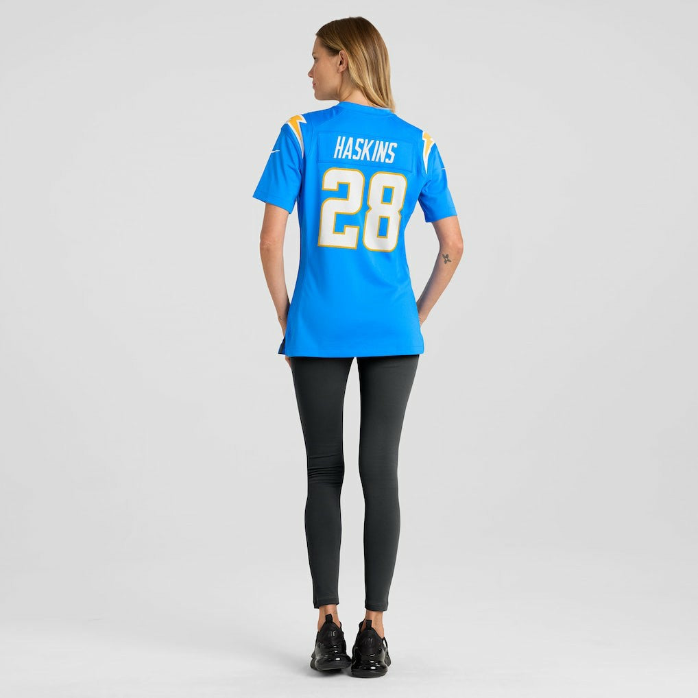 Hassan Haskins Los Angeles Chargers Women's Game Jersey Powder Blue - Nike