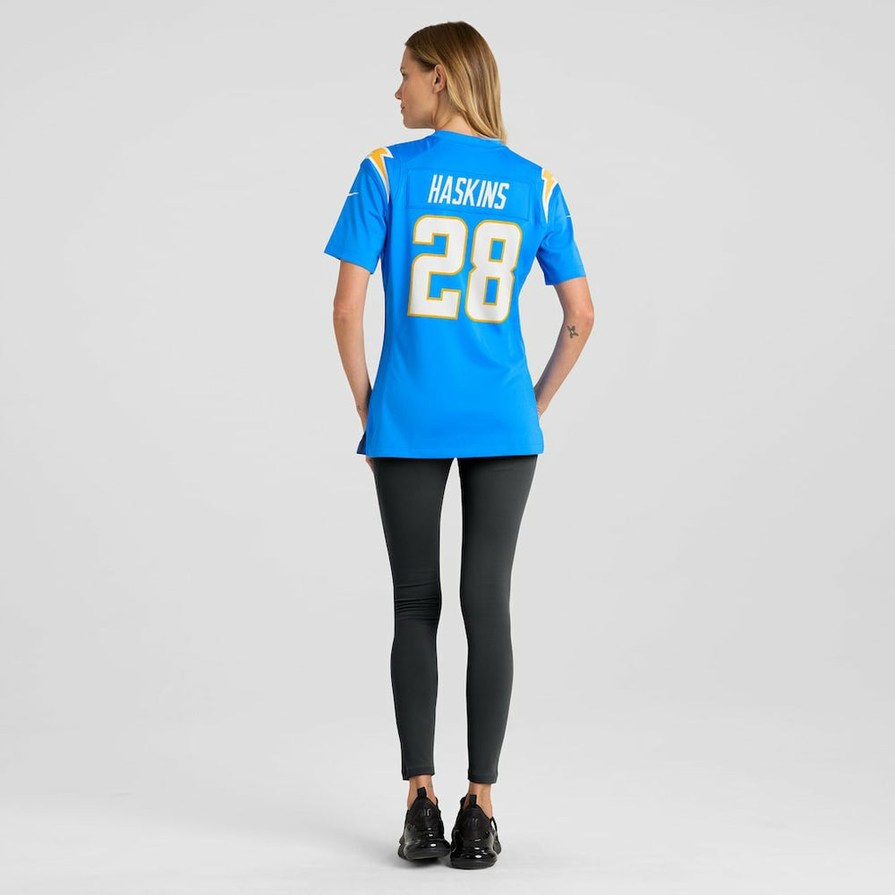 Hassan Haskins Los Angeles Chargers Women's Game Jersey Powder Blue - Nike