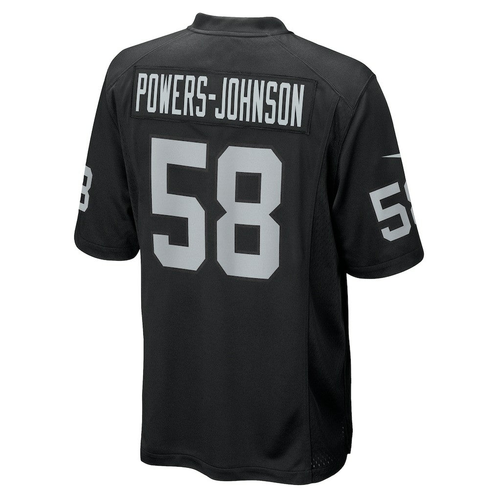 Jackson Powers-Johnson Las Vegas Raiders Team Game Jersey Black - Nike